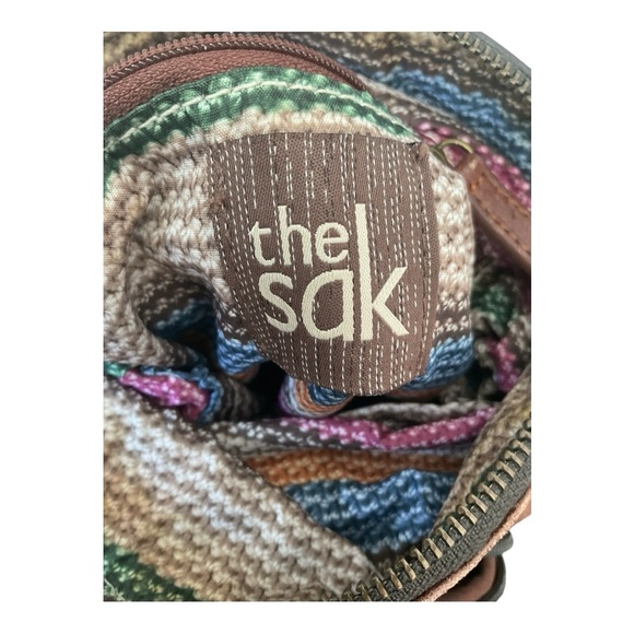 The Sak Brown Crossbody Bag with Metallic Front Pocket & Knit Lining - Picture 6 of 6
